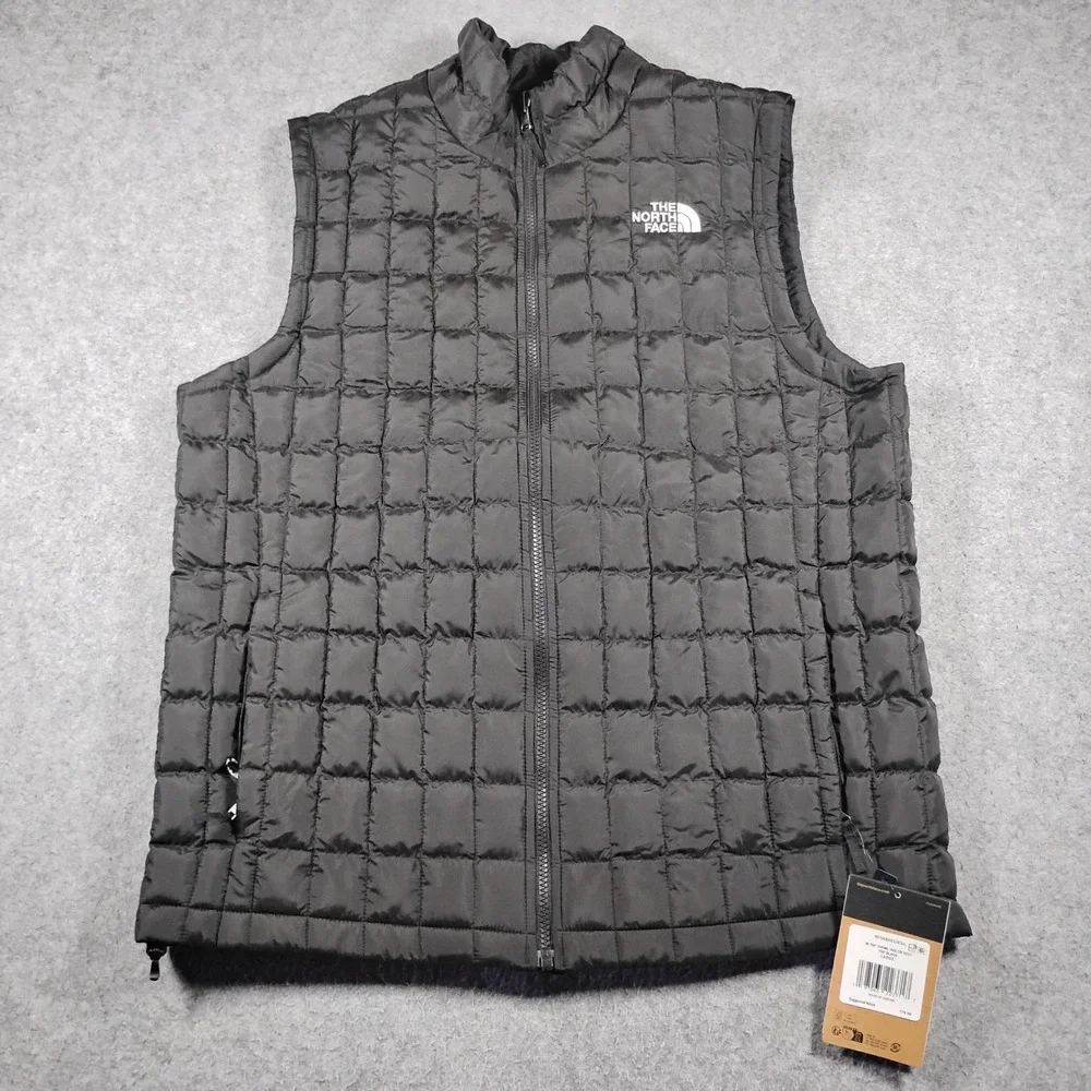 The‎ North Face Thermoball Thermal Insulation Vest Mens Large Black Quilted Puff